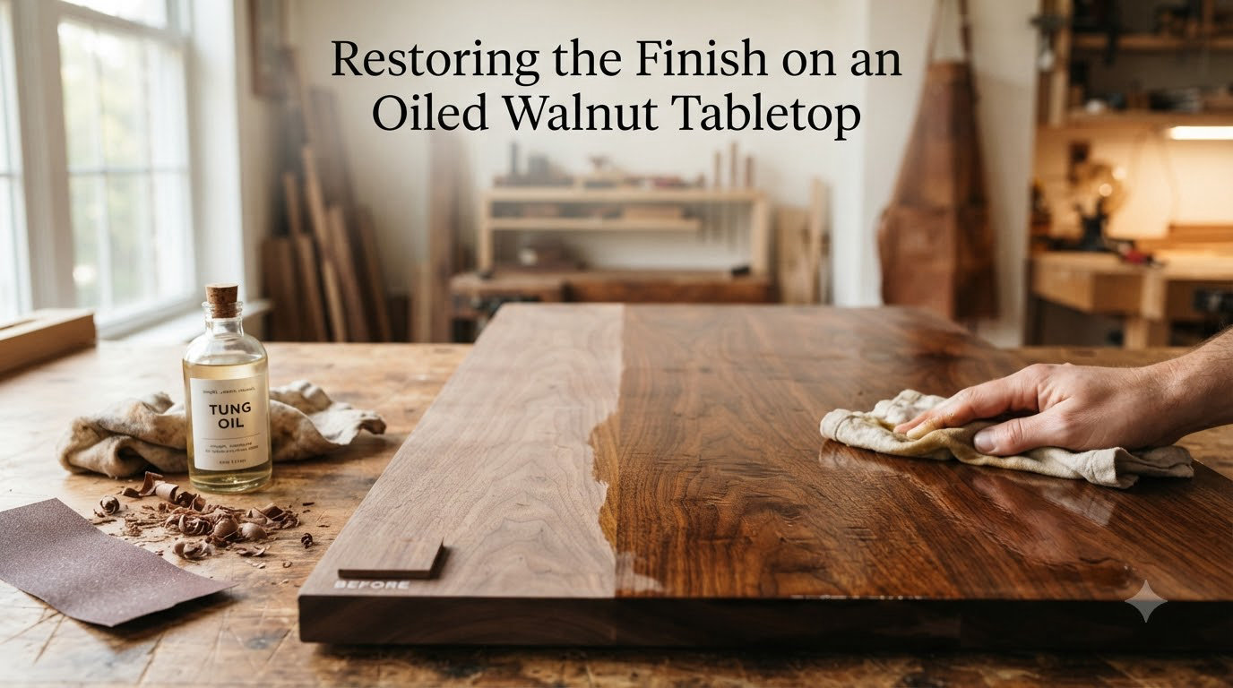 Restoring the Finish on an Oiled Walnut Tabletop